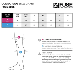 FUSE ECHO 75 Knee/ Shin Pad Combo black/blue Size XL